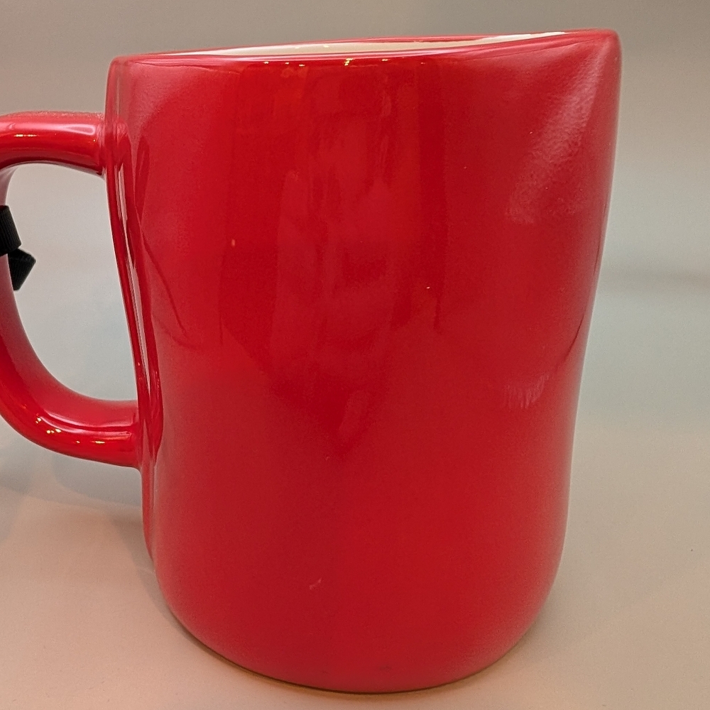 RAE DUNN Red Mug #1 Teacher White Interior NWT - Picture 3 of 5